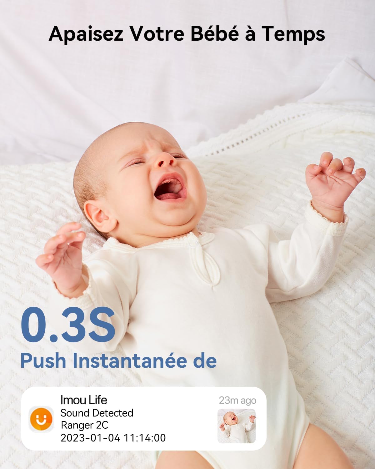 Caméra WiFi 2K 360° Imou – Surveillance Intérieure AI avec Suivi Intelligent, Audio Bidirectionnel, Sirène & Compatible Alexa