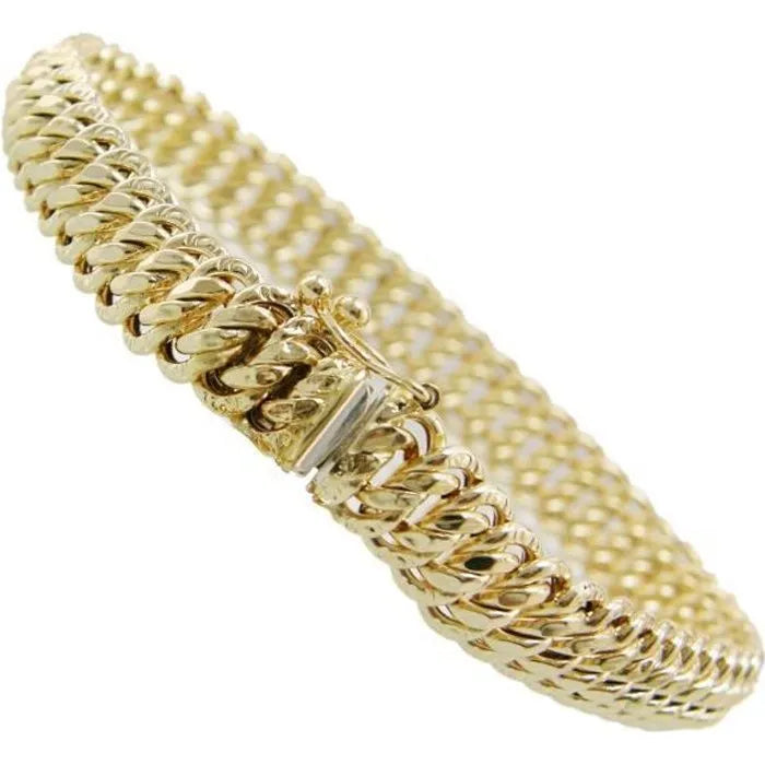 L'Atelier d'Azur – Bracelet Maille Américaine en Or Jaune 18K