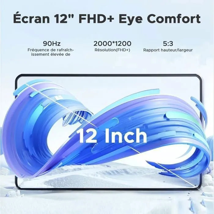Tablette Tactile 12" FHD+ avec Carte SIM, Android 15