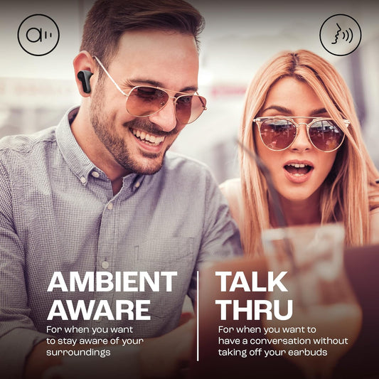 JBL Wave Beam – Écouteurs Intra-Auriculaires Sans Fil, Résistance IP54/IPX2, Appels Mains Libres, 32h d'Autonomie – Noir