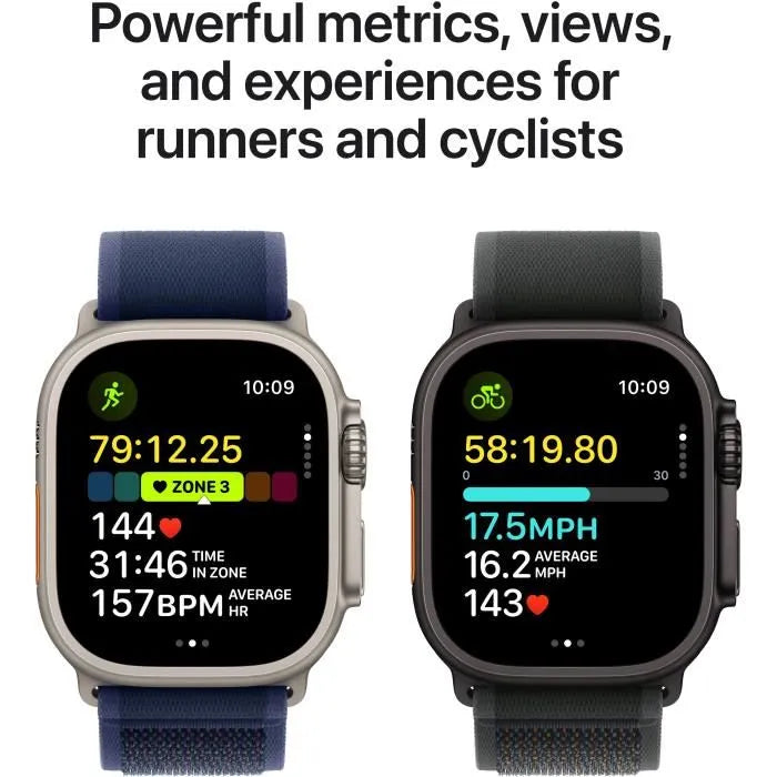 Apple Watch Ultra 2 GPS + Cellular – Boîtier Titane Naturel 49 mm & Bracelet Milanese – Taille M