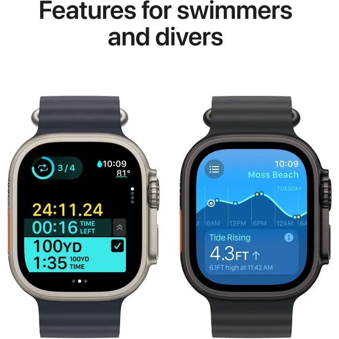 Apple Watch Ultra 2 GPS + Cellular – Boîtier Titane Naturel 49 mm & Bracelet Milanese – Taille M