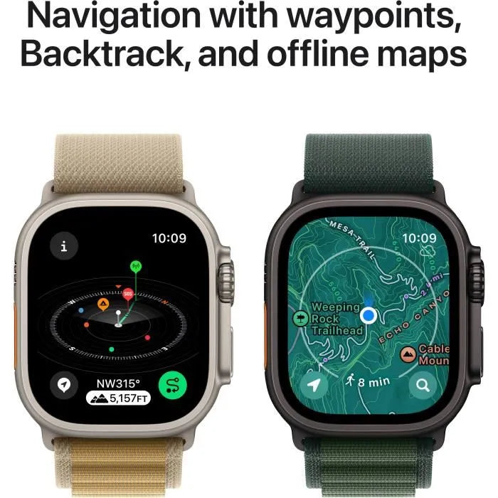 Apple Watch Ultra 2 GPS + Cellular – Boîtier Titane Naturel 49 mm & Bracelet Milanese – Taille M