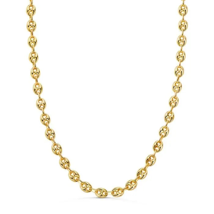 L’Atelier d’Azur – Collier en Or Jaune 750 – Maille Grain de Café – 50 cm