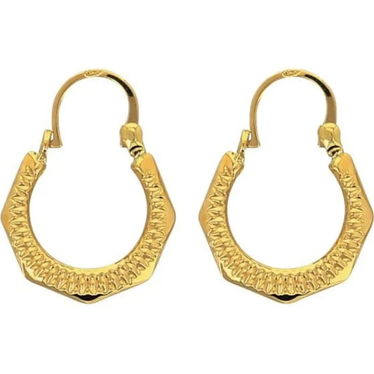 Boucles d’Oreilles Créoles Femme – Or Jaune 750