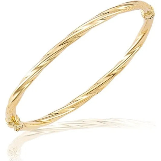 SF Bijoux – Bracelet Jonc Rigide en Or Jaune Raffiné